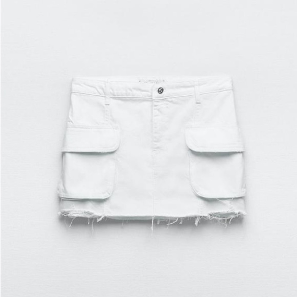 Zara Denim Cargo Skirt
